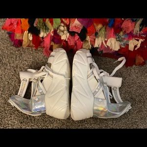 Metallic Platform Sandals (Never Worn)